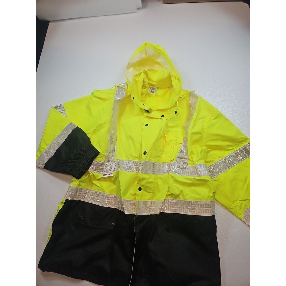 ML Kishigo 2X-3X RWJ100  Men's Hi-Vis Safety Jacket Yellow Black Reflective